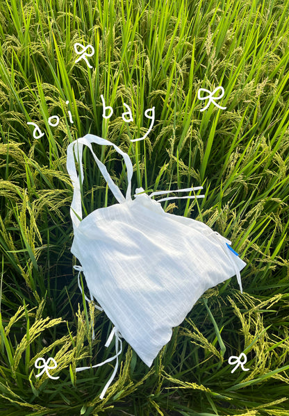 aoi bag ﹏  格紋帆布包