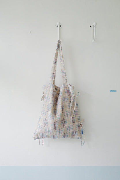 aoi bag ﹏  格紋帆布包